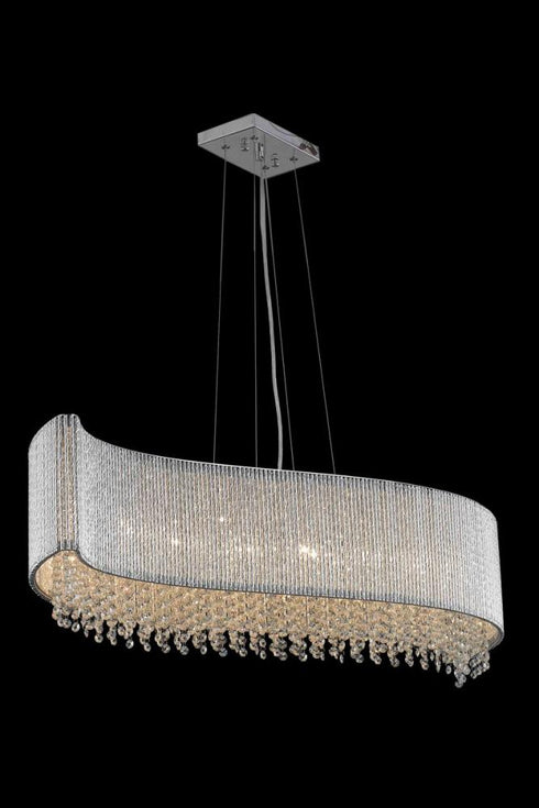 Elegant Lighting Influx 5 light in Chrome Pendant Clear Royal Cut Crystal Model: V2090D32C/RC