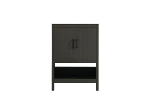 Elegant Lighting Ira Vanity Cabinet 2Dr W24 Inch xD19 Inch xH34 Inch in Mocha Brown Model: VF25224MMB