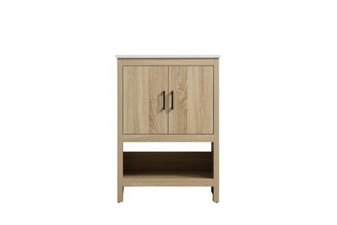 Elegant Lighting Ira Vanity Cabinet 2Dr W24 Inch xD19 Inch xH34 Inch MW in Mango Wood Finish Model: VF25224MW