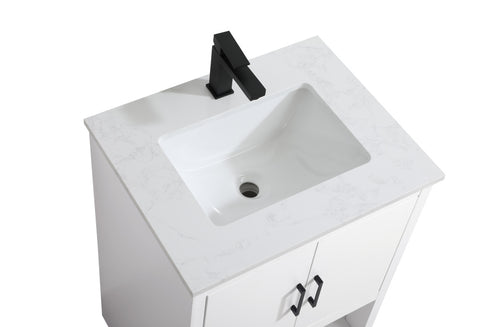 Elegant Lighting Ira Vanity Cabinet 2Dr W24 Inch xD19 Inch xH34 Inch WH in White Finish Model: VF25224MWH