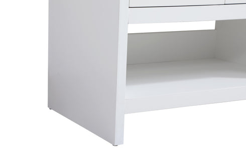 Elegant Lighting Ira Vanity Cabinet 2Dr W30 Inch x D19 Inch x H34 Inch WH in White Finish Model: VF25230MWH