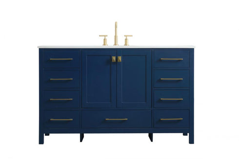 Elegant Lighting Irene 54 Inch Single Bathroom Vanity in Black Model: VF18854BK