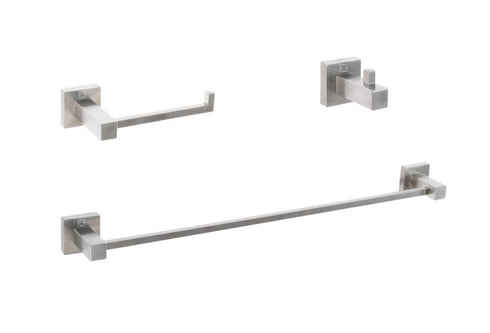 Elegant Lighting Isla 3 piece Bathroom Hardware Set in Brushed Gold Model: HWB-12S3HBGD