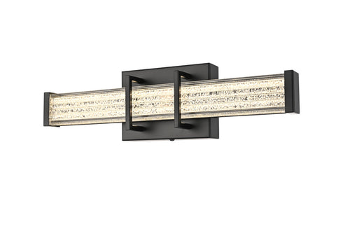 Elegant Lighting Ivaan 1 Light Wall Sconce L16 Inch E4.5 Inch H4.3 Inch LED 8 Watt 3CCT in Black Model: LD302W16BK