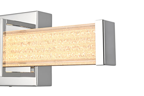 Elegant Lighting Ivaan 1 Light Wall Sconce L16 Inch E4.5 Inch H4.3 Inch LED 8 Watt 3CCT in Chrome Model: LD302W16C