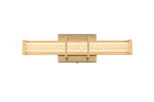 Elegant Lighting Ivaan 1 Light Wall Sconce L16 Inch E4.5 Inch H4.3 Inch LED 8 Watt 3CCT in Satin Gold Model: LD302W16SG
