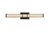 Elegant Lighting Ivaan 1 Light Wall Sconce L24 Inch E4.5 Inch H4.3 Inch LED 14 Watt 3CCT in Black Model: LD302W24BK