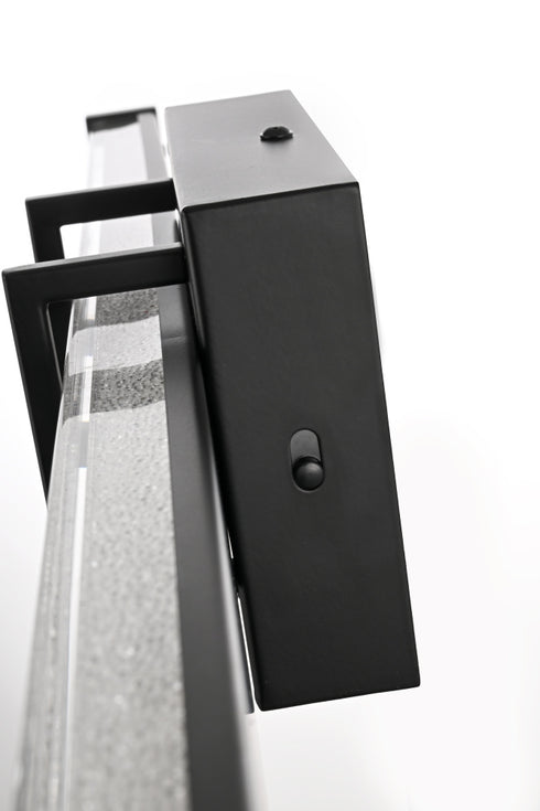 Elegant Lighting Ivaan 1 Light Wall Sconce L24 Inch E4.5 Inch H4.3 Inch LED 14 Watt 3CCT in Black Model: LD302W24BK