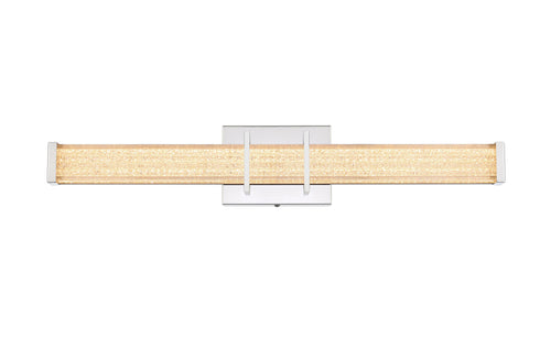 Elegant Lighting Ivaan 1 Light Wall Sconce L24 Inch E4.5 Inch H4.3 Inch LED 14 Watt 3CCT in Chrome Model: LD302W24C