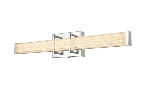Elegant Lighting Ivaan 1 Light Wall Sconce L24 Inch E4.5 Inch H4.3 Inch LED 14 Watt 3CCT in Chrome Model: LD302W24C