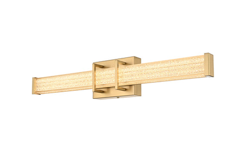 Elegant Lighting Ivaan 1 Light Wall Sconce L24 Inch E4.5 Inch H4.3 Inch LED 14 Watt 3CCT in Satin Gold Model: LD302W24SG