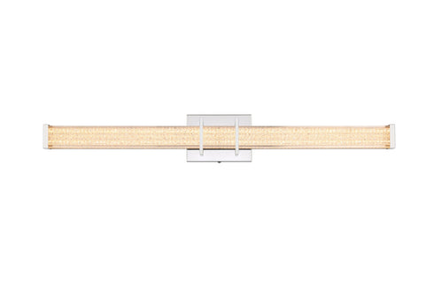Elegant Lighting Ivaan 1 Light Wall Sconce L31 Inch E4.5 Inch H4.3 Inch LED 18 Watt 3CCT in Chrome Model: LD302W31C