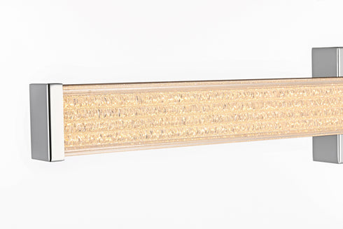 Elegant Lighting Ivaan 1 Light Wall Sconce L31 Inch E4.5 Inch H4.3 Inch LED 18 Watt 3CCT in Chrome Model: LD302W31C