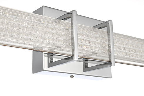 Elegant Lighting Ivaan 1 Light Wall Sconce L31 Inch E4.5 Inch H4.3 Inch LED 18 Watt 3CCT in Chrome Model: LD302W31C
