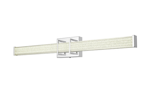 Elegant Lighting Ivaan 1 Light Wall Sconce L31 Inch E4.5 Inch H4.3 Inch LED 18 Watt 3CCT in Chrome Model: LD302W31C