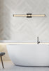Elegant Lighting Ivaan 1 Light Wall Sconce L36 Inch E4.5 Inch H4.3 Inch LED 24 Watt 3CCT in Black Model: LD302W36BK