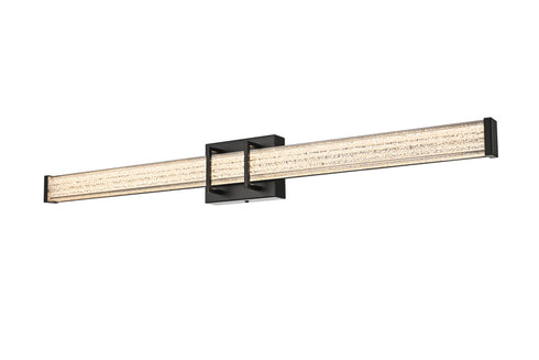 Elegant Lighting Ivaan 1 Light Wall Sconce L36 Inch E4.5 Inch H4.3 Inch LED 24 Watt 3CCT in Black Model: LD302W36BK