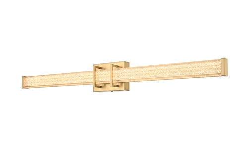 Elegant Lighting Ivaan 1 Light Wall Sconce L36 Inch E4.5 Inch H4.3 Inch LED 24 Watt 3CCT in Satin Gold Model: LD302W36SG