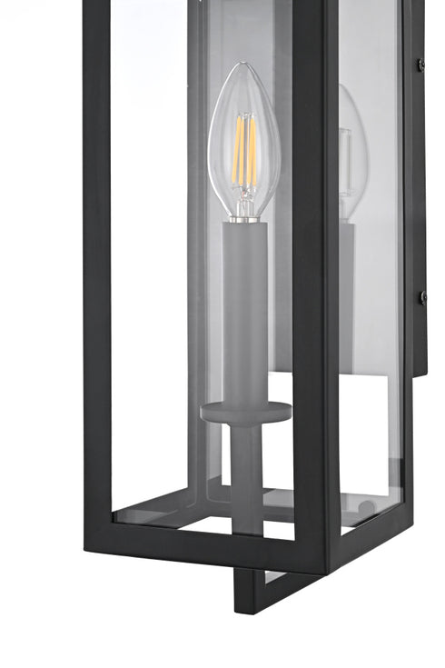 Elegant Lighting Jairo 1 Light Wall Sconce W5 Inch xH16.5 Inch xE6 Inch in Black Model: OD809W17BK