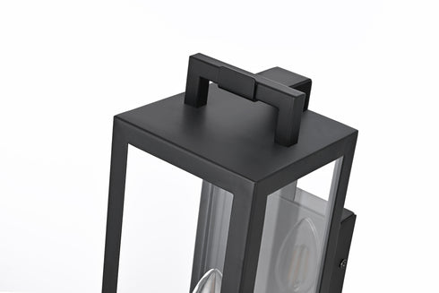 Elegant Lighting Jairo 1 Light Wall Sconce W5 Inch xH16.5 Inch xE6 Inch in Black Model: OD809W17BK