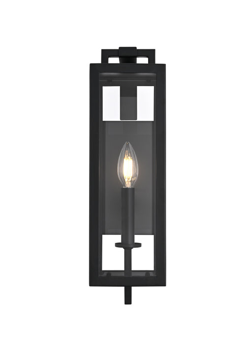 Elegant Lighting Jairo 1 Light Wall Sconce W5 Inch xH16.5 Inch xE6 Inch in Black Model: OD809W17BK