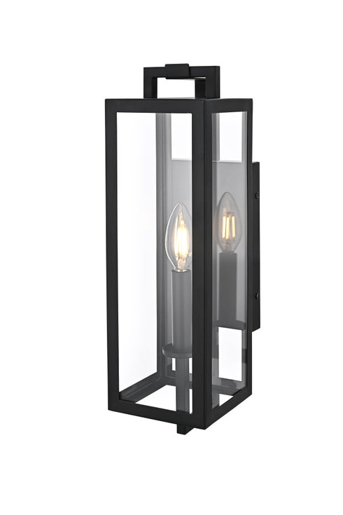 Elegant Lighting Jairo 1 Light Wall Sconce W5 Inch xH16.5 Inch xE6 Inch in Black Model: OD809W17BK