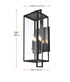 Elegant Lighting Jairo 4 Light Wall Sconce W8 Inch xH26 Inch xE9 Inch in Black Model: OD809W26BK