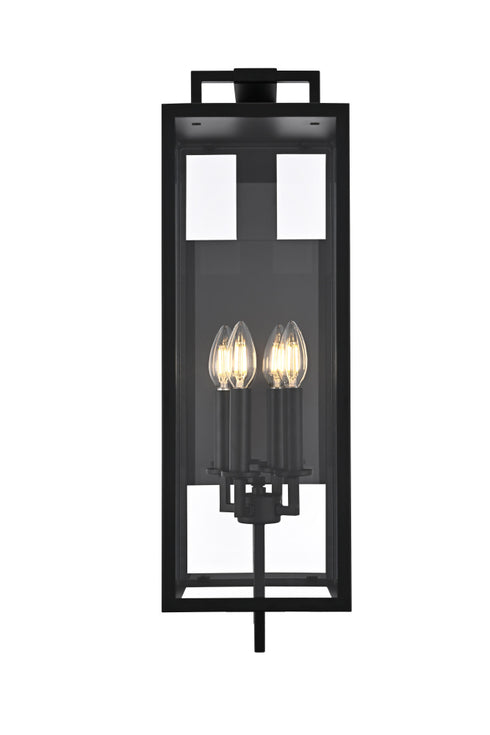 Elegant Lighting Jairo 4 Light Wall Sconce W8 Inch xH26 Inch xE9 Inch in Black Model: OD809W26BK