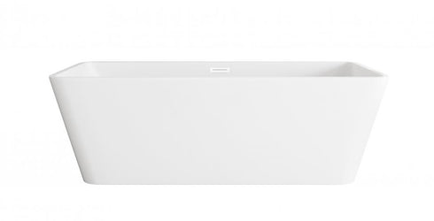 Elegant Lighting Jamison 67 inch Bathtub in Glossy White with Brushed Gold Trim Model: BT30667GW-BGD