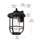 Elegant Lighting Janney 1 Light Wall sconce W11 Inch E12 Inch H17 Inch L1 in Black (1Box) Model: OD314W17BK