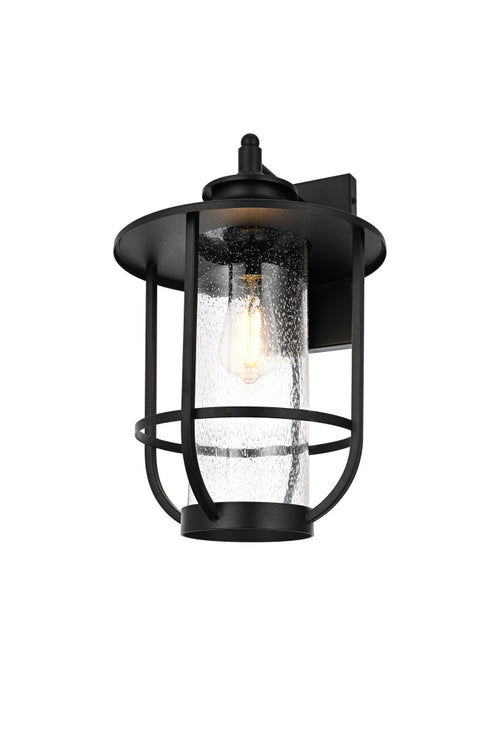 Elegant Lighting Janney 1 Light Wall sconce W11 Inch E12 Inch H17 Inch L1 in Black (1Box) Model: OD314W17BK