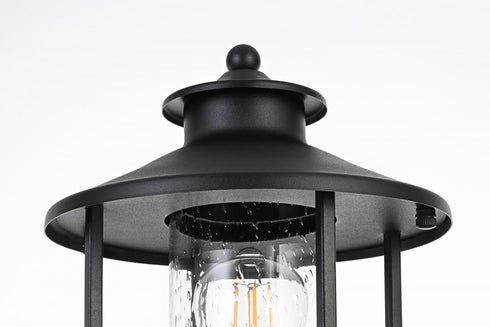 Elegant Lighting Janney 7 inch Outdoor Pendant in Black Model: OD314P17BK