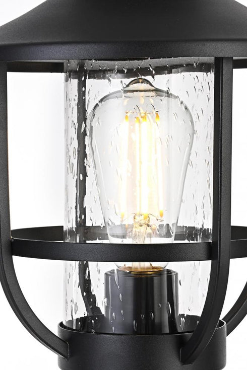Elegant Lighting Janney 7 inch Outdoor Pendant in Black Model: OD314P17BK