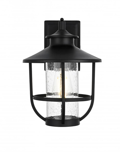 Elegant Lighting Janney 7 inch Outdoor Pendant in Black Model: OD314W13BK