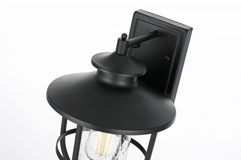 Elegant Lighting Janney 7 inch Outdoor Pendant in Black Model: OD314W13BK