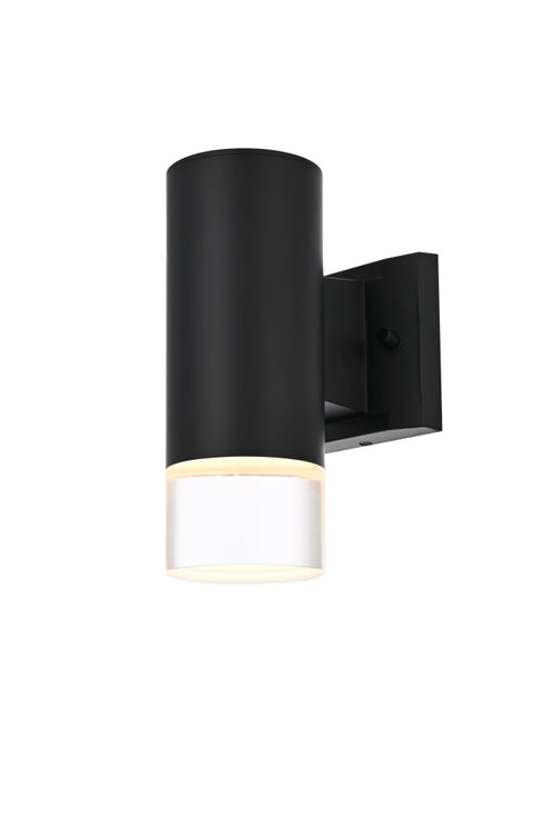 Elegant Lighting Jase 1 Light Wall Sconce W5 Inch xH9 Inch xE6 Inch in Black Model: OD810W9BK