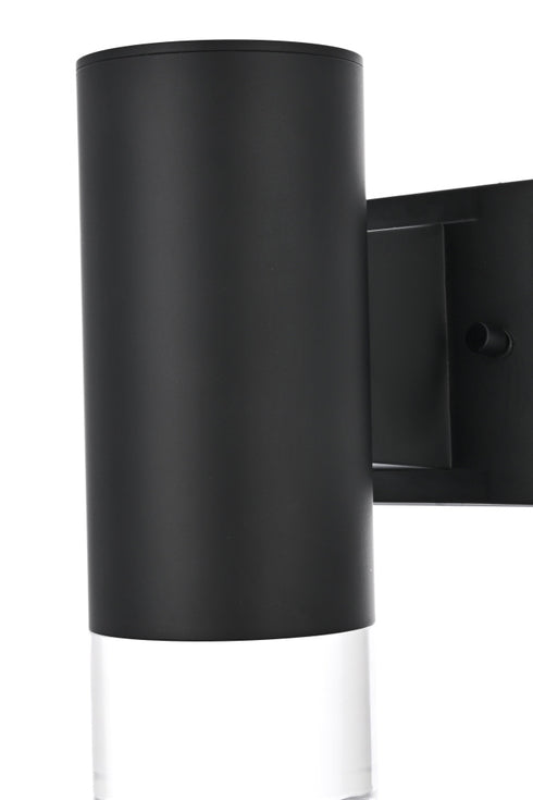 Elegant Lighting Jase 1 Light Wall Sconce W5 Inch xH9 Inch xE6 Inch in Black Model: OD810W9BK
