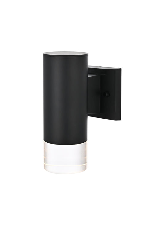 Elegant Lighting Jase 1 Light Wall Sconce W5 Inch xH9 Inch xE6 Inch in Black Model: OD810W9BK