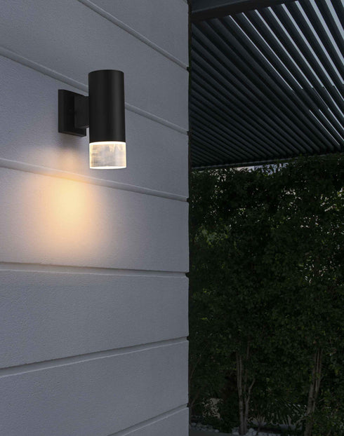 Elegant Lighting Jase 1 Light Wall Sconce W5 Inch xH9 Inch xE6 Inch in Black Model: OD810W9BK