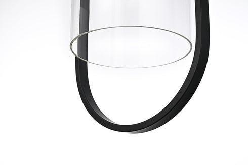 Elegant Lighting Jaxson 1 Light Wall Sconce W10 Inch xH24 Inch xE10 Inch in Black Model: OD811W24BK