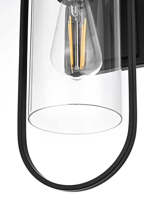 Elegant Lighting Jaxson 1 Light Wall Sconce W6 Inch xH15 Inch xE6 Inch in Black Model: OD811W15BK