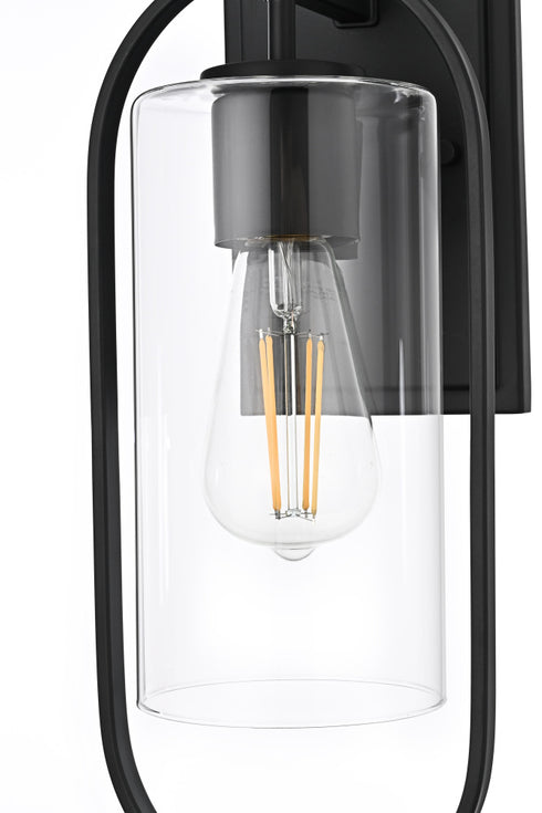 Elegant Lighting Jaxson 1 Light Wall Sconce W6 Inch xH15 Inch xE6 Inch in Black Model: OD811W15BK