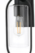 Elegant Lighting Jaxson 1 Light Wall Sconce W6 Inch xH15 Inch xE6 Inch in Black Model: OD811W15BK