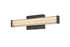 Elegant Lighting Jaxx 1 Light Wall Sconce L16 Inch E4.5 Inch H4.3 Inch LED 8 Watt 3CCT in Black Model: LD303W16BK