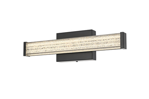 Elegant Lighting Jaxx 1 Light Wall Sconce L16 Inch E4.5 Inch H4.3 Inch LED 8 Watt 3CCT in Black Model: LD303W16BK