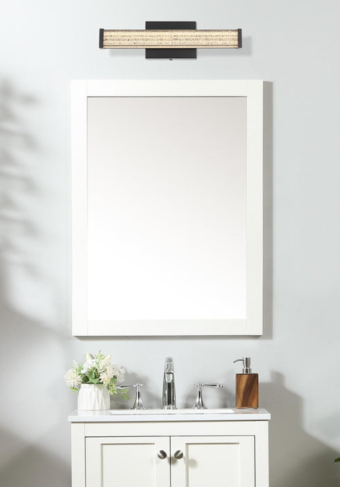 Elegant Lighting Jaxx 1 Light Wall Sconce L16 Inch E4.5 Inch H4.3 Inch LED 8 Watt 3CCT in Black Model: LD303W16BK