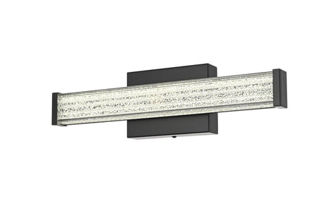 Elegant Lighting Jaxx 1 Light Wall Sconce L16 Inch E4.5 Inch H4.3 Inch LED 8 Watt 3CCT in Black Model: LD303W16BK