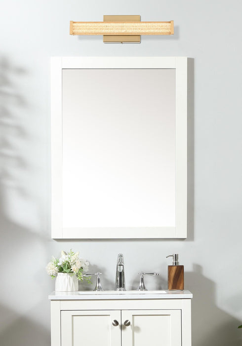Elegant Lighting Jaxx 1 Light Wall Sconce L16 Inch E4.5 Inch H4.3 Inch LED 8 Watt 3CCT in Satin Gold Model: LD303W16SG