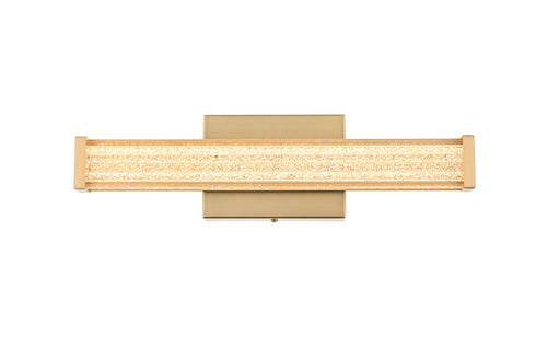 Elegant Lighting Jaxx 1 Light Wall Sconce L16 Inch E4.5 Inch H4.3 Inch LED 8 Watt 3CCT in Satin Gold Model: LD303W16SG