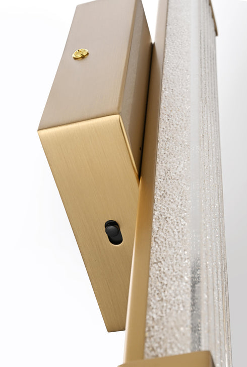 Elegant Lighting Jaxx 1 Light Wall Sconce L16 Inch E4.5 Inch H4.3 Inch LED 8 Watt 3CCT in Satin Gold Model: LD303W16SG